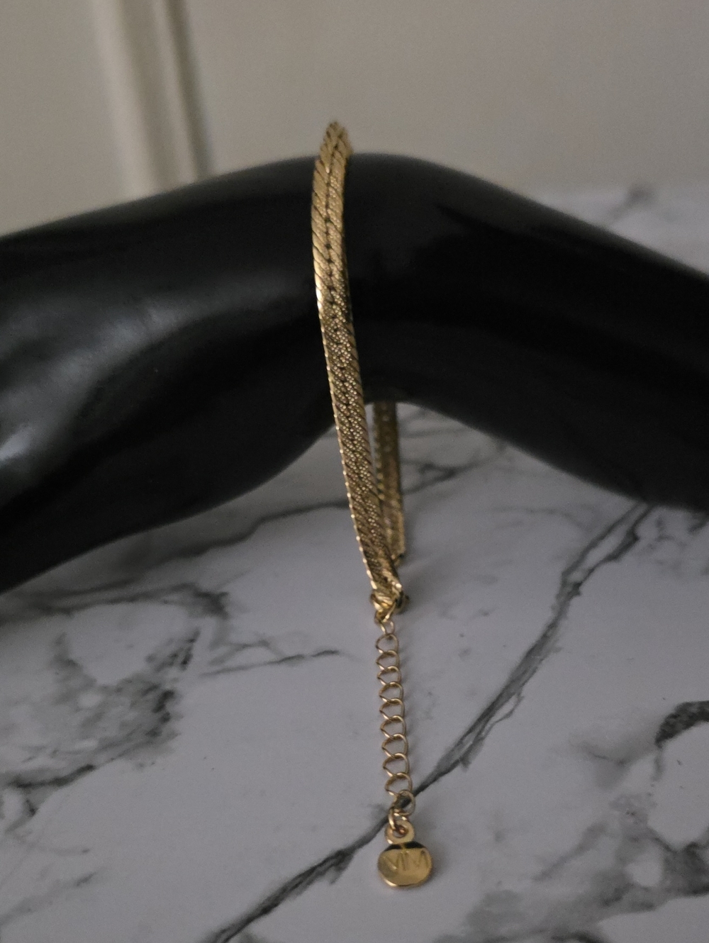Gold Mesh Bracelet with Adjustable Extender